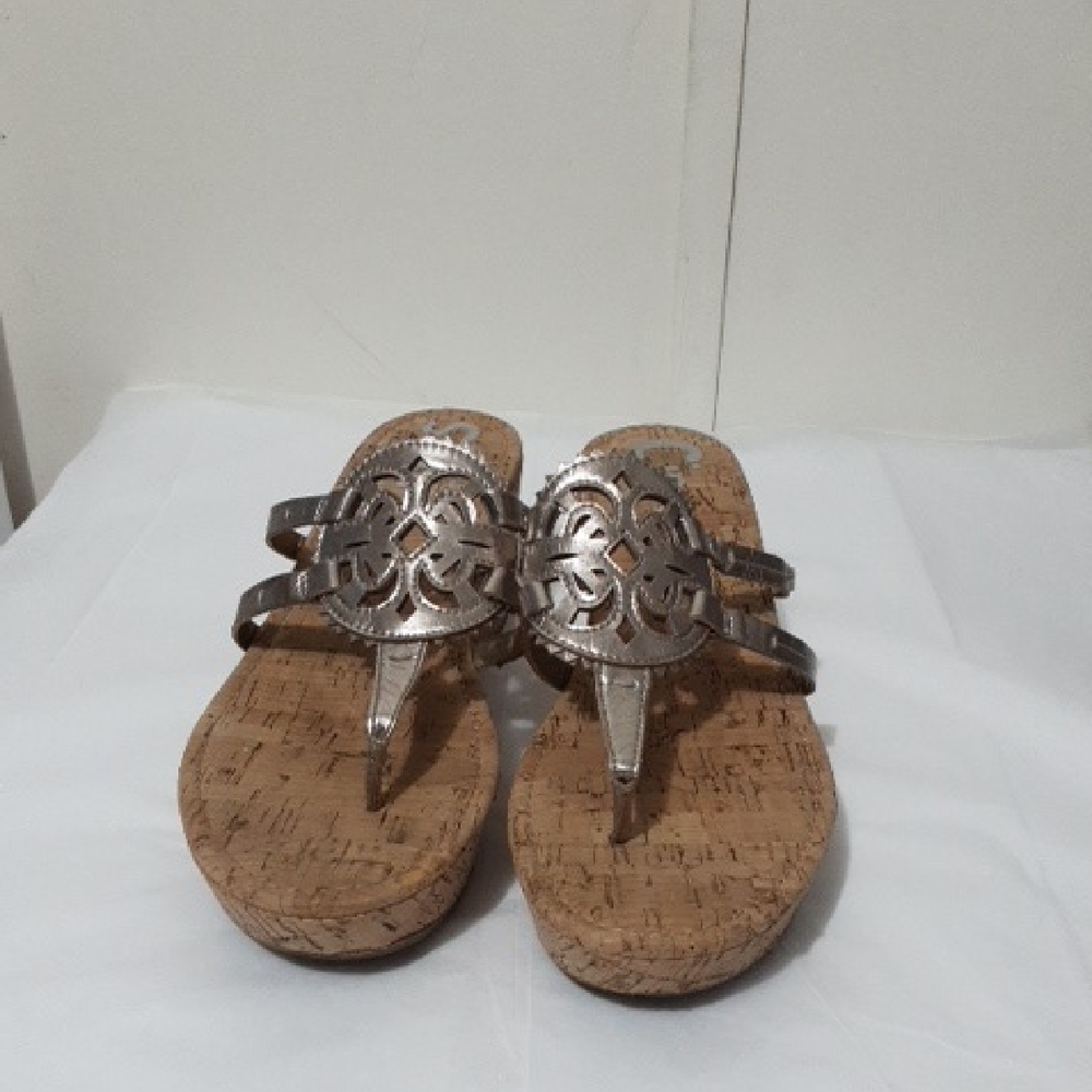 CIRCUS BY Sam‎ Edelman Rocky Women's 10  Silver/ Gold Metallic Sandals